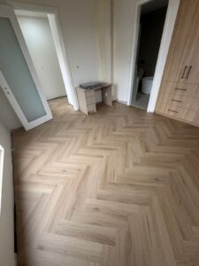 Herringbone Timber Flooring Installation – Gables 3